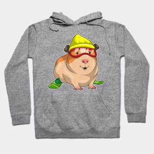 Guinea pig Skier Ski Hoodie